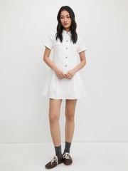Đầm Dạ Phối Khuy Kim Loại