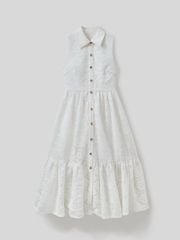 Đầm Ren Phối Cúc 100% Cotton
