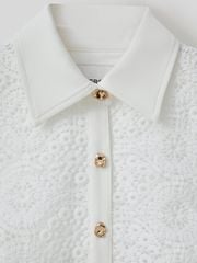 Đầm Ren Phối Cúc 100% Cotton