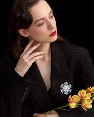 Cài Áo Blue Petal