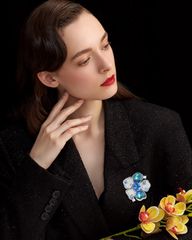 Cài Áo Azure Flower