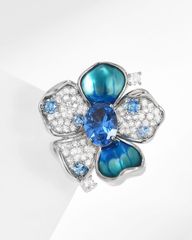 Cài Áo Azure Flower