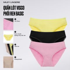 Combo 3 Quần Lót Nữ Modal Visco Phối Ren Basic