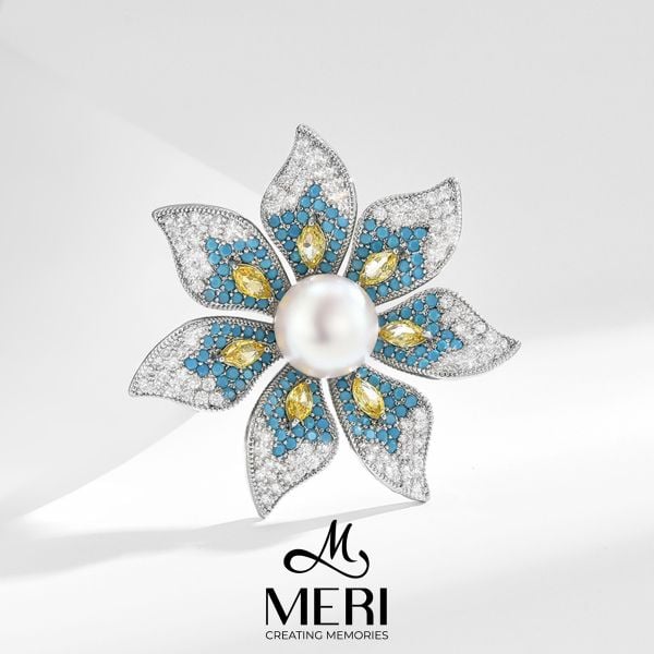 Cài Áo Nữ MERI Blue Blossom