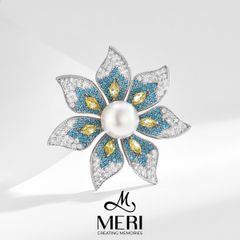Cài Áo Nữ MERI Blue Blossom