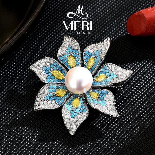 Cài Áo Nữ MERI Blue Blossom