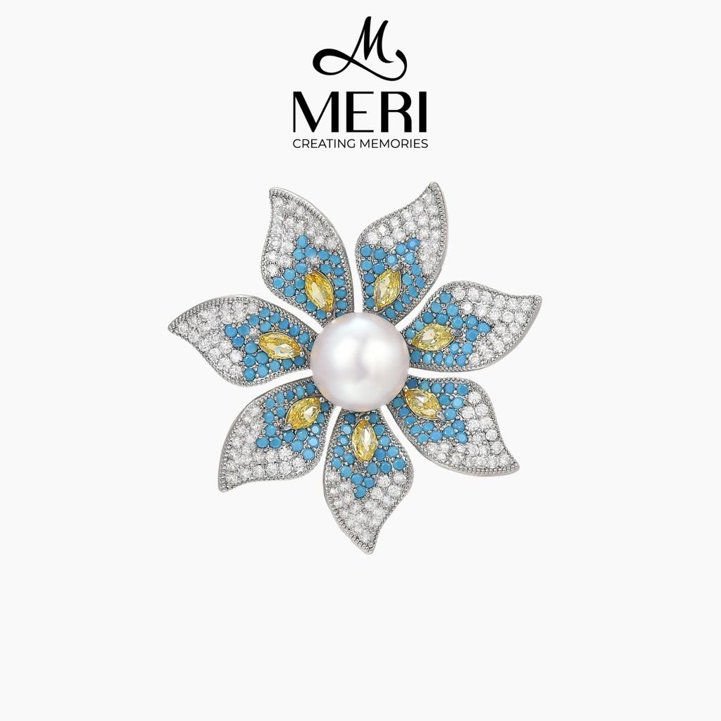 Cài Áo Nữ MERI Blue Blossom