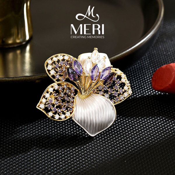 Cài Áo Nữ MERI Purple Narcissus