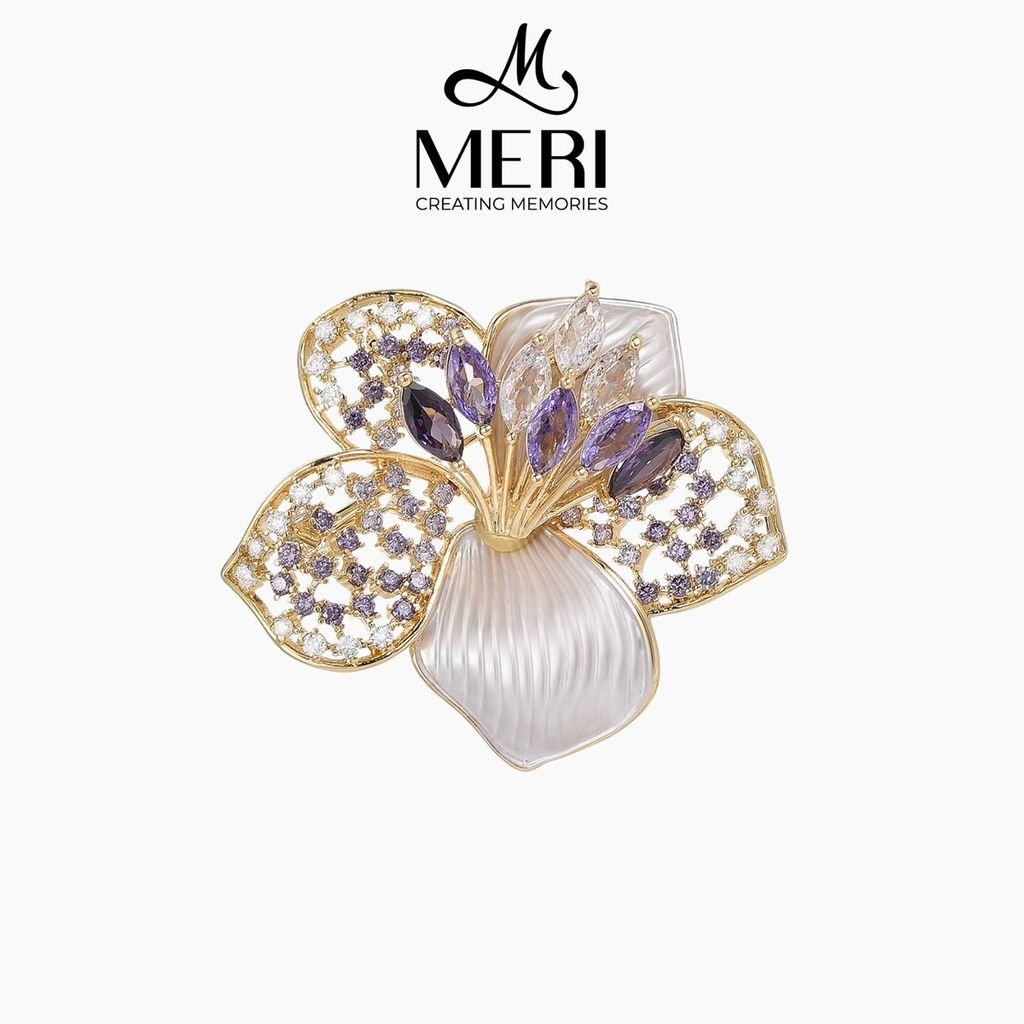 Cài Áo Nữ MERI Purple Narcissus
