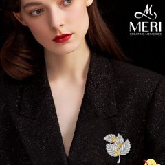 Cài Áo Nữ MERI Silver Leaf