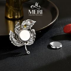 Cài Áo Nữ MERI Silver Leaf