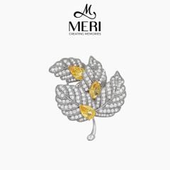 Cài Áo Nữ MERI Silver Leaf