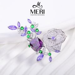 Cài Áo Nữ MERI Violet Camellia
