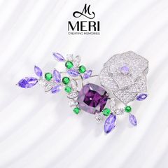 Cài Áo Nữ MERI Violet Camellia