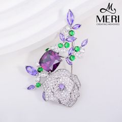 Cài Áo Nữ MERI Violet Camellia