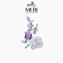 Cài Áo Nữ MERI Violet Camellia