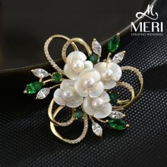 Cài Áo Nữ MERI Pearl Bouquet