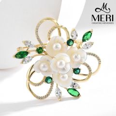 Cài Áo Nữ MERI Pearl Bouquet