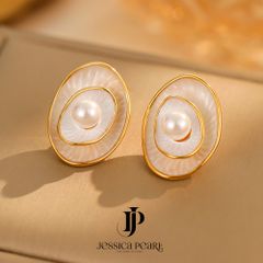 Hoa Tai Nữ Kya Jewel Swirl Pearl