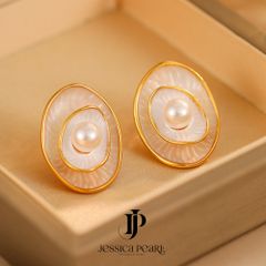 Hoa Tai Nữ Kya Jewel Swirl Pearl