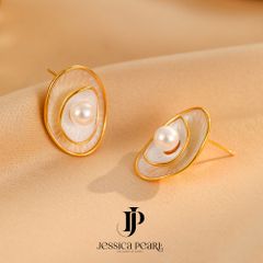 Hoa Tai Nữ Kya Jewel Swirl Pearl