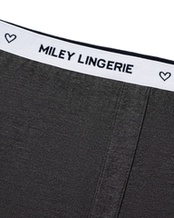 Bộ Đồ Lót Miley Lingerie Áo Cotton Có Gọng Đệm Vừa Nâng Ngực Lưng Logo Và Quần Boxer Đồng Bộ