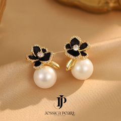 Hoa Tai Nữ Kya Jewel Black Blossom