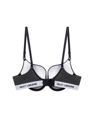Bộ Đồ Lót Miley Lingerie Áo Cotton Có Gọng Đệm Vừa Nâng Ngực Lưng Logo Và Quần Boxer Đồng Bộ