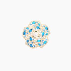 Cài Áo Nữ Meri Blue Camellia