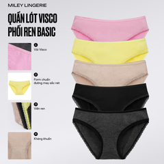 Combo 5 Quần Lót Nữ Modal Visco Phối Ren Basic
