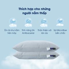Gối Chần Bông Cloudy Nin House Cho Người Nằm Thấp