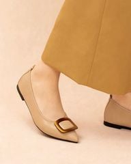 Giày Búp Bê Nữ PAZZION Gilda Brass Pointed Toe Flats
