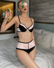 Bộ Đồ Lót Nữ Miley Phối Lưới Sexy Có Gọng Không Mút Vải Sợi Thiên Nhiên Cao Cấp Bamboo
