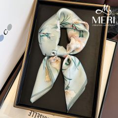 Khăn Choàng Nữ Meri Lụa Blooming Garden