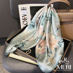 Khăn Choàng Nữ Meri Lụa Blooming Garden
