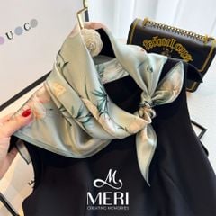 Khăn Choàng Nữ Meri Lụa Blooming Garden