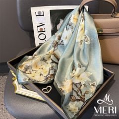 Khăn Choàng Nữ Meri Lụa Plum Blossom