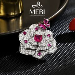 Pin Cài Áo MERI Delicate Butterfly Blossom