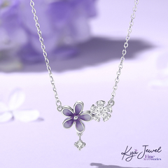 Dây Chuyền Nữ Kya Jewel Purple Petite Blossom Crystal