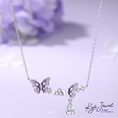 Dây Chuyền Nữ Kya Jewel Purple Petite Butterfly Crystal