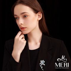 Cài Áo Nữ Meri Blue Flora