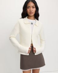 Áo Cardigan Cổ Viền Ngọc Trai