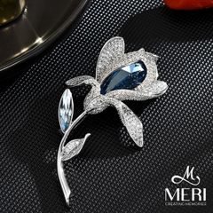 Cài Áo Nữ Meri Blue Flora