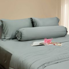 Bộ Chăn Ga Gối Nin House Florence Cloud Grey