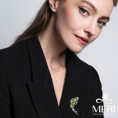 Cài Áo Nữ Meri Feathered Grace