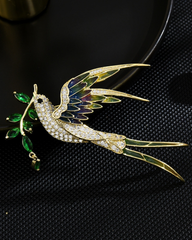 Cài Áo Nữ Meri Green Bird