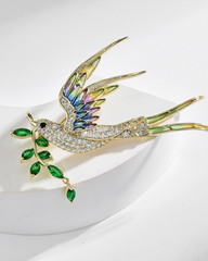 Cài Áo Nữ Meri Green Bird