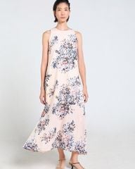 Đầm Nữ F2 Linen Tơ Hồng Hoa Tender Drit