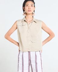Áo Linen Nữ F2 Kem Tender Drit