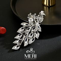 Cài Áo Nữ Meri Azure Peacock